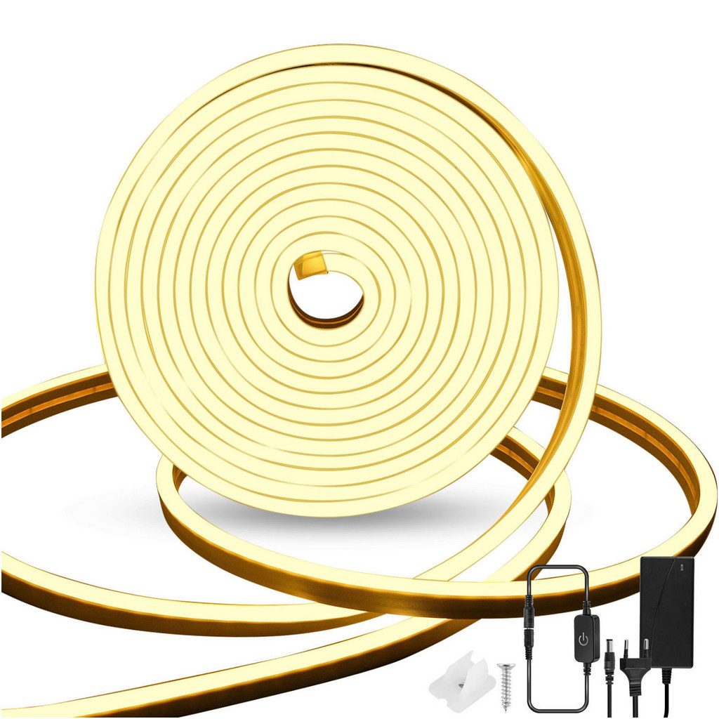 LETGOSPT LED Strip 5m Dimmbar 3000K/6000K
