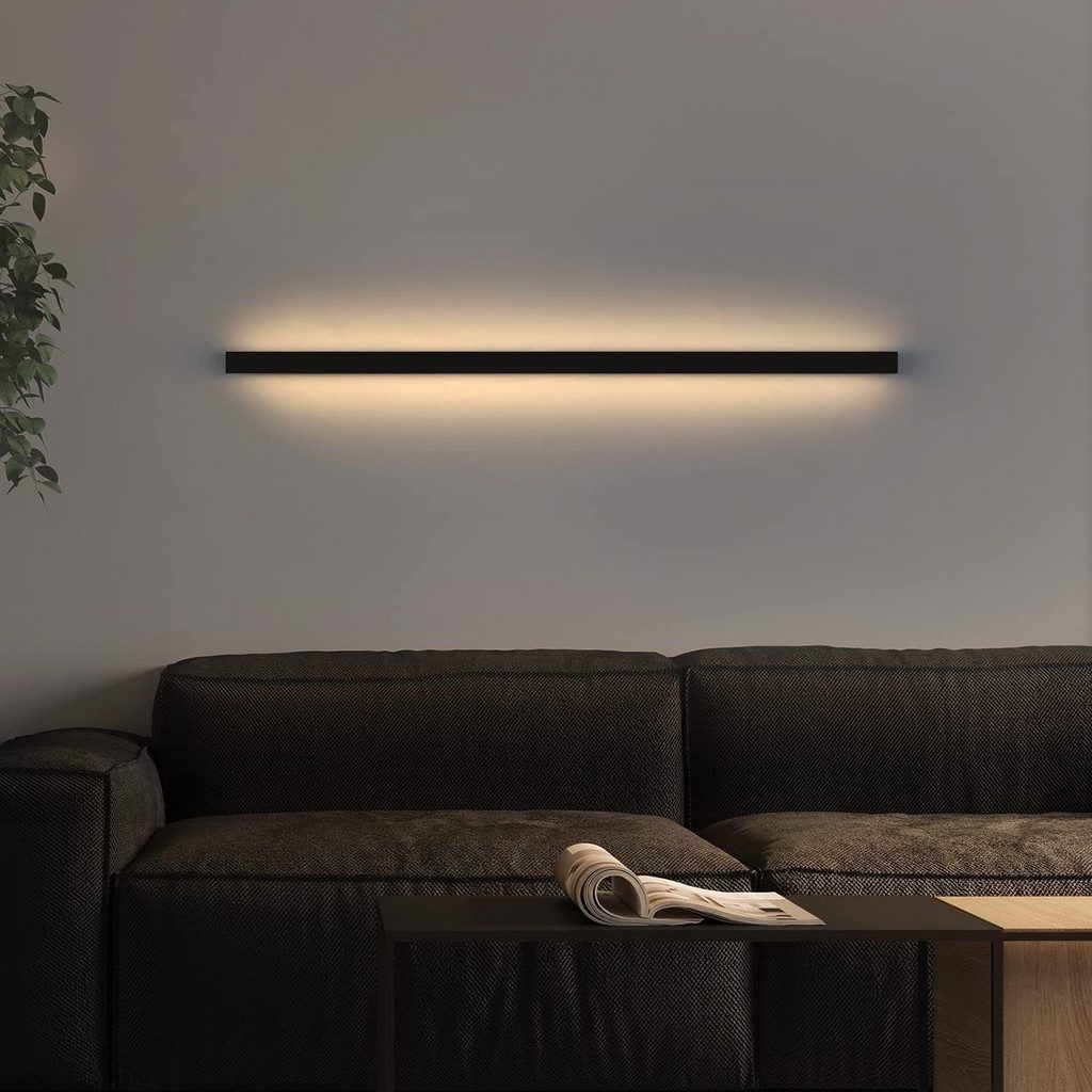 ZMH LED Wandleuchte Schwarz 60 cm